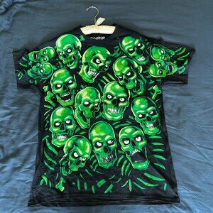 Liquid Blue Skull Pile T-Shirt Men’s Size Large